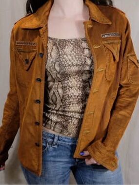 Y2K Parasuco Jacket – Button-Front Closure – Lightweight Lined